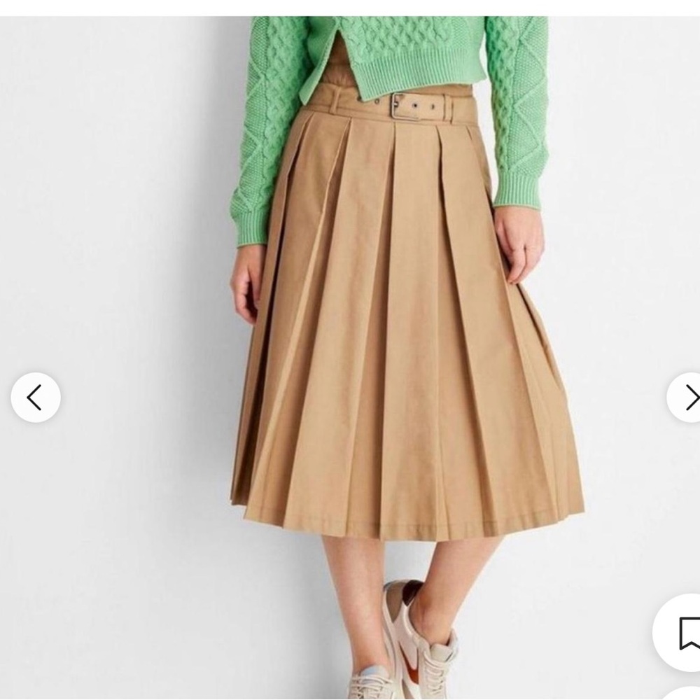 NWT Target Future Collective X Reese Blutstein collab khaki skirt size 8